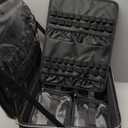 Relavel Extra Large Makeup Bag, Professional Makeup Train Case for Makeup Artists, Travel Cosmetic Organizer with 4 Small Portable Bags & Brush/Lipstick Plate, Adjustable Dividers and Shoulder Strap