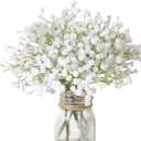 Veryhome 30PCS Fake Babys Breath Flowers Artificial White Flowers Gypsophila DIY Floral Bouquets Arrangement Wedding Home Decor