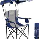 FAIR WIND Portable Canopy Camping Chair 380 LBS Capacity Heavy Duty Oversized Folding Lawn Chair with Sunshade for Beach, Fishing, Sports & Outdoors