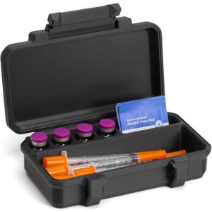 3ml Vial, Syringe, and Skin Wipe Case | Fridge and Freezer Safe for Travel and Fridge Organization