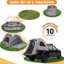 Truck Bed Tent 5.5' ~ 5.8', Upgrade Quick Setup Truck Tent for Camping, 3000mm Waterproof Pickup Truck Tent for 2 Person, Ford, GMC, Toyota, Chevy, Dodge, Nissan