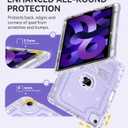 ZoneFoker Case for iPad Air 5th/ 4th Generation Case (2022/2020) 10.9'', for iPad Pro 11 Inch (4th/3rd/2nd/1st Gen), Hard Sturdy Slim Cover for iPad Air 5 4 th with Pencil Holder/Stand, Clear Glitter