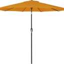 Blissun 9' Outdoor Patio Umbrella, Outdoor Table Umbrella, Yard Umbrella, Market Umbrella with 8 Sturdy Ribs, Push Button Tilt and Crank