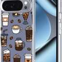 MOSNOVO Case for Google Pixel 10 Pro XL, [Buffertech 6.6ft Military-Grade Drop Protection] [Anti Peel Off Tech] Clear TPU Bumper Phone Case Cover Design - Coffee
