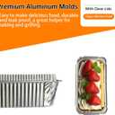 50 Pack 6.9"x3.5" Disposable Aluminum Loaf Pans with Lids - 1Lb Mini Baking Pans,foil pans, ldeal for Baking Bread, Cakes, Cinnamon Rolls & Storing Refrigerated Food