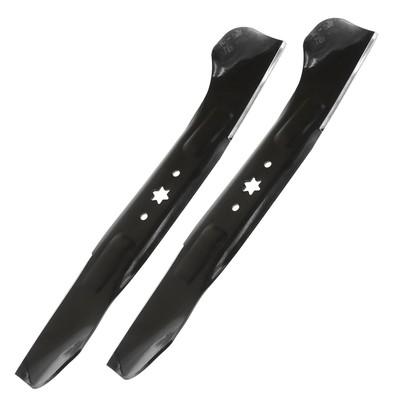 Caltric 2 Pack 46" Deck Blade Compatible with Troy Bilt Mustang 46 XP 2013-2019/942-04244A 742-04290