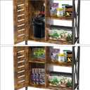 Herture 20-29 Gallon Fish Tank Stand, Aquarium Stand with Cabinet Accessories Storage, Heavy Duty Metal Frame, 31.49" L*15.74" W Tabletop, 330LBS Capacity, Rustic Brown PG07YGN