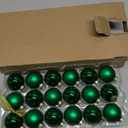 Amooca Christmas Glass Balls Decoration Festival Party Home Decors Holiday Xmas Tree Hanging Ornaments Set 18pc 1.8in Green