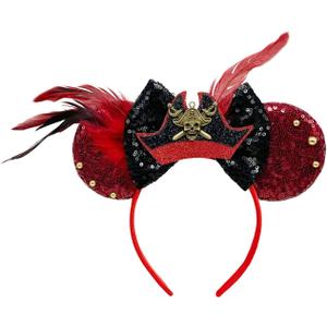 Mouse Ears Bow Headband With Accessories Decoration, for Cartoon Cosplay Costume Party
