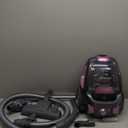 PKUYIE Canister Vacuum Cleaner, 40Kpa 1600W Cyclon Power Bagless Canister Vacuum Cleaners for Home, 3.7QT Large Dust Cup, Lightweight Vac for Hard Floors, Carpets, Pet Hair, Pink