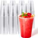JOLLY CHEF 16 oz Clear Plastic Cups,Disposable Cups Drinking Cups for Ice Coffee,Milkshake, Cold Drinks