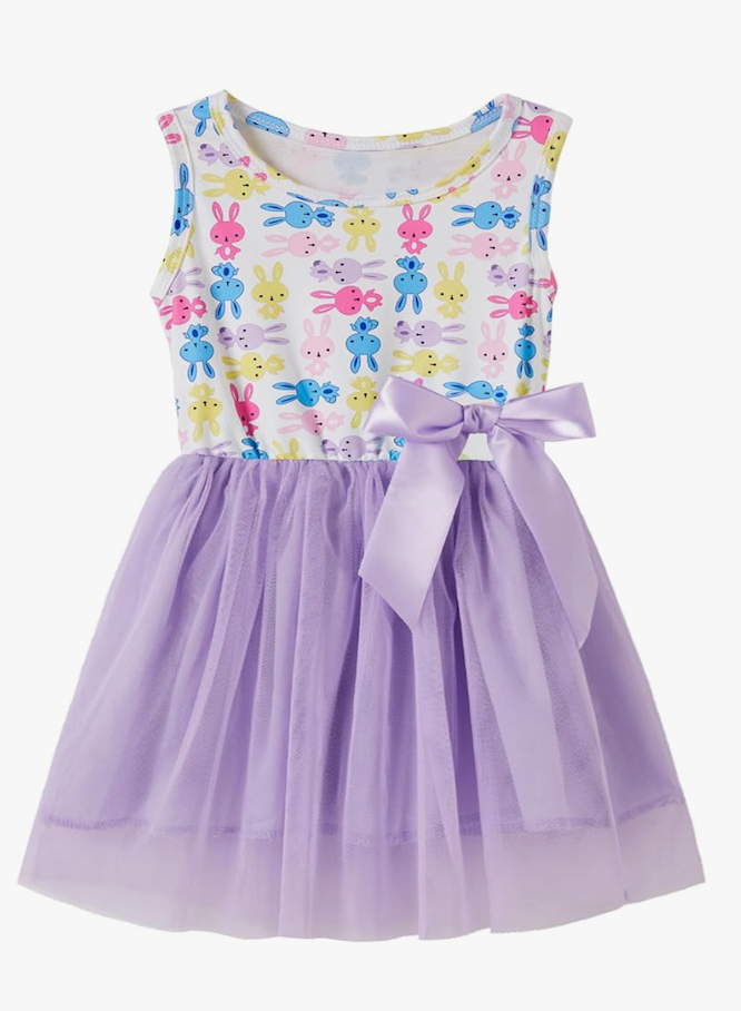 Girls Sleeveless Dress Toddler Bunny Tutu Sundress Casual Party Dresses 130