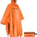 Andake Waterproof Rain Poncho for Adults Unisex,230T Ripstop Polyester,Raincoat Gear with Transparent Viewing Window Outdoors