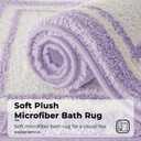 GRANNY SAYS Microfiber Bathroom Rugs Non Slip Washable, Water Absorbent Bathroom Mats for Tub, Soft Bath Mats for Bath Floor & Shower, Bath Rug, 20" x 32", Purple (1'8" x 2'8" (Rectangular))