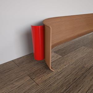 COUKIU Flexible Baseboard Molding Trim, 4 Inch x 20 Feet Self-Adhesive Vinyl Wall Base Cove Base, Peel and Stick Rubber Wall Base Moulding Trim(S100, Brown)