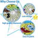PERFECTSIGHT Cute 5D Diamond Art Kits with Wooden Frame, Kawaii DIY Painting Art for Adults Teen, Diamond Arts and Crafts Sets, Big Gem Full Drill Diamond Dots for Home Wall Decor (Magic Kuro)