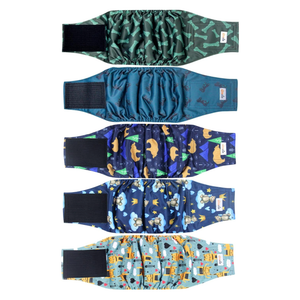 Grecle 5 Pack Dog Diapers Male, Premium Belly Bands for Male Dogs, High Absorbing Male Dog Pee Wraps for Doggie in Incontinence or Excitable Urination and Training L