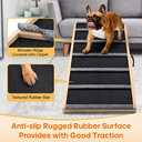 Dog Ramp for Bed - Extra Wide - Excellent Traction, Pet Ramp for Small Large Dogs to Get on Couch Car, Non-Slip Rubber Surface, 17W, Hold up to 200lb, Adjustable, Foldable (200LBS)