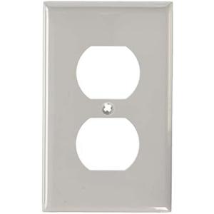 Leviton 1-Gang Duplex Outlet/Receptacle Wallplate, Standard Size, Thermoplastic Nylon, 80703, Brown, Pack of 20