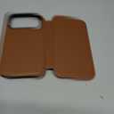 SHIELDON Real Leather Slim Case Wallet for iPhone 17 Pro 6.3-inch | Flip, Wireless Charging, Magnetic Closure, RFID Blocking Credit Card Holder, Full Protective Phone Cover - Saddle Brown