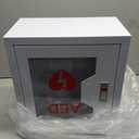 AED Cabinet Wall Mount: Steel Defibrillator Storage Case with Snap Lock and Universal AED Compatibility - for Home/Hospitals/Schools (14.2" W x 7.9" D x 15.7" H)