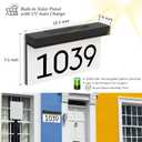 House Numbers Address Plaques For Houses Solar Powered, 6000K Daylight White LED Illuminated Address Sign For Outside, Waterproof, Light Up For Houses