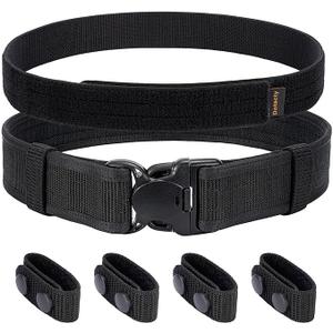 Dotacty 2" Police Duty Belts Law Enforcement Security Officer Tactical Utility Belt w/Hook Liner 4 Keepers XL