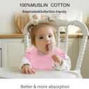 Baby Muslin Bibs,6 Pcs Drool Bandana Bibs for Baby Girl Drooling and Teething,Soft and Absorbent Cotton for Newborn