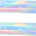 Exquisite Bathroom Shelves Iridescent Acrylic for Wall Decor, 15" Rainbow Acrylic Floating-, Wall Mounted Shelf, Book Display Wall Mounted, Display Ledge for Bedroom (Size : 2-Pack)