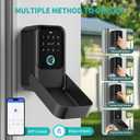 Moquin Smart Key Lock Box, TTLock APP Control, Fingerprint, Manual Keys, Access Card, EKey and Passcode Unlock, Electronic Bluetooth Wireless Lock Box for Airbnb Realtor House Office