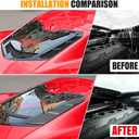 Black Dry Bay Vent Blocks and Rear Window Spoiler for Corvette C8 Stingray Z51 2020+,for C8 Z06 /E-Ray 2023+,Rear Hatch Hood Car Wash Covers Engine Bay Air Vent Inserts Protection Accessories