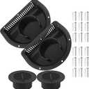 Calvana 2 Pack RV Vent Covers, Universal Side Vent Cover for Trailers, Trucks, and Cargo Enclosures (Black)