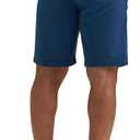 Wrangler Authentics Mens Flat Front Short (40W x 7L, Insignia Blue)