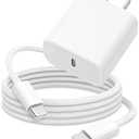 6FT 20W Fast Charger Adapter for AirPods 4 Gen 4 Generation,AirPods Pro 2 2nd, AirPod Max 2024, iPhone 16e 16 15,iPad Air Pro 13/12.9,10th, 5/4 USB Type C Woven Cable Charging Heads,Samsung and More