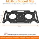 Mailbox Mounting Bracket, Plate for Post Mount Mailboxes, Compatible with Mail Boss, Architectural MAILBOXES, Gibraltar, hykolity, ShoppingOnBed, adoorn