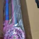 Nattork Kids Scooter with Light Up Wheels, Deck and Headlight, Wide Anti-Slip Deck and T-bar Handle with Rear Foot Brake, Adjustable Height 3 Wheel Scooter for Kids Ages 3+ and up to 220Lbs