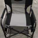 SUNNYFEEL Camping Directors Chair, Heavy Duty,Oversized Portable Folding Chair with Side Table, Pocket for Beach, Fishing,Trip,Picnic,Lawn,Concert Outdoor Foldable Camp Chairs (Black Grey)