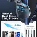 Rorhxia Car Vent Phone Mount, [Never Blocking Vent, Enjoy The Comfort of The A/C] Hands-Free Universal Extension Clip Air Phone Holder Car Fit for All Phones iPhone 17 16 15 14 13 12 Samsung More