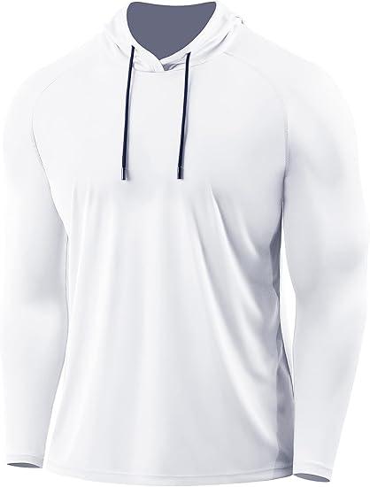 CADMUS Men's Workout Long Sleeve Fishing Shirts UPF 50+ Sun Protection Dry Fit Hoodies Size 3XL