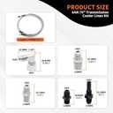 6AN 70" Transmission Fluid Oil Cooler Hose Line kit Compatible with Transmission TR6060 C5 C6 AOD 4L80E TH350 TH400 4L60E 700R4 200-4R