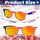 20 Pairs American Flag Sunglasses, 250th Anniversary Patriotic USA Flag Glasses for 4th of July, Independence Day Party Favors, Parade Accessories, Red White Blue Eyewear for Women Men Teens