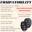 SUPALAND Remote Key Fob Replacement Fits for Chevy Traverse 2007-2016 Tahoe Suburban GMC Acadia Yukon XL Buick Enclave Cadillac Escalade Saturn Outlook OUC60270 OUC60221 Keyless Entry Remote Control