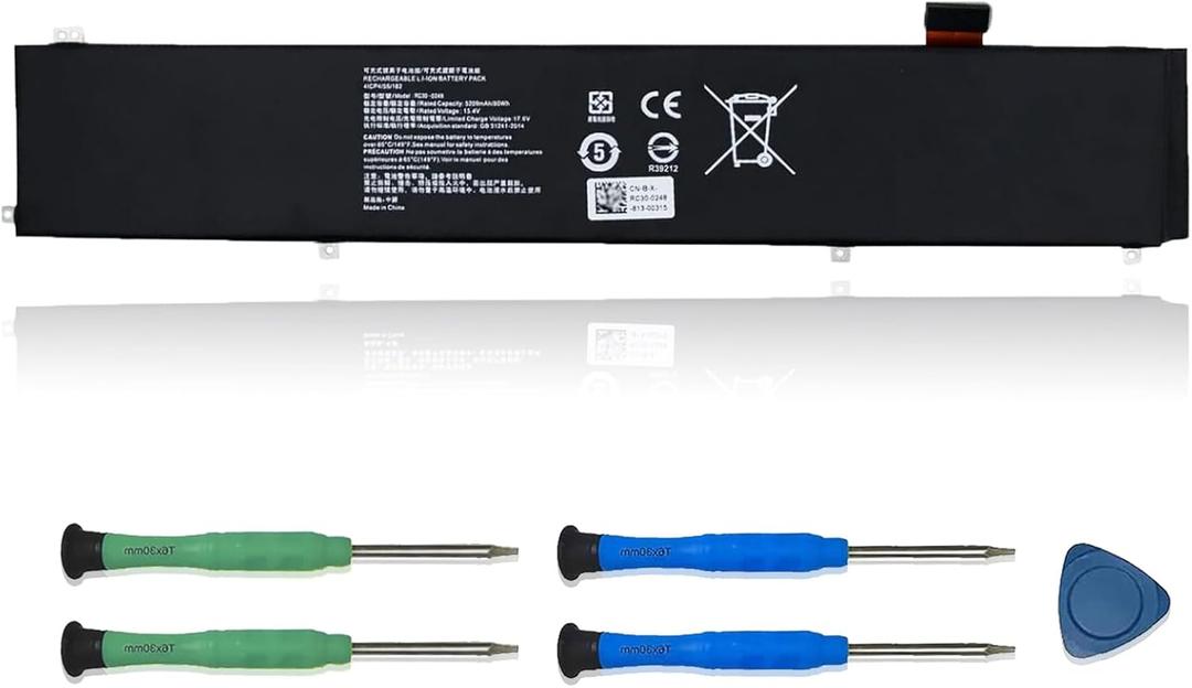 RC30-0248 Laptop Battery Replacement for Razer Blade 15 2018 i7-8750H RZ09-02386E91 RZ09-02385W71-R3W1 RZ09-0288 RZ09-0301 RZ09-03017 Series Notebook RZ09-02386 15.4V 80Wh 5290mAh