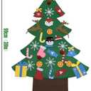 Patina DIY Felt Christmas Tree Wall Dcor, Interactive Holiday Decoration with 32pcs Ornaments, Space-Saving Seasonal Accent for Doors, Living Rooms & Hallways