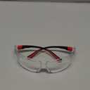 NoCry Clear Safety Glasses for Men and Women with Anti-Fog and Scratch Resistant Wrap Around Lenses, Adjustable Temples and Nose Pads  ANSI Z87 Certified Protective Eyewear with 100% UV Shielding (Black & Red)