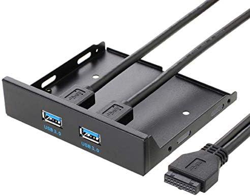 Excelity 2 Ports USB 3.0 Front Panel Floppy Disk Bay 20 Pin Hub Bracket