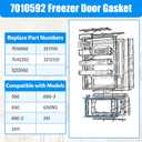 Upgraded 7010592 Freezer Door Gasket Compatible with Sub Zero Refrigerator Freezer Door Seal Replacement SZO592 7042262 3211110 Freezer Seal Replacement Sub Zero Freezer Drawer Gasket 33.39" x 18.03"
