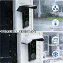 Universal Doorbell Rain Cover Compatible with eufy Video Doorbell E340/C31/C30/S330/S220,eufy Security Video Doorbell 2K,Stainless Steel Doorbell Cover Weatherproof, Anti-Glare Sun Shade Protection