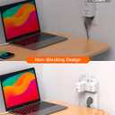 2 Pack  7 in 1 European Travel Plug Adapter, Travel Essentials, International Travel Adapter with 4 Outlets 3 USB Ports(2 USB C), US to Europe Plug Adapter to Most Europe Spain Italy France