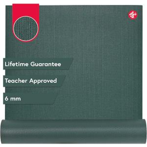 Manduka PRO Yoga Mat - 6mm | Lifetime Durability | Hygienic Construction | Premium Studio Quality | Teacher Approved (71" x 26", Black Sage)